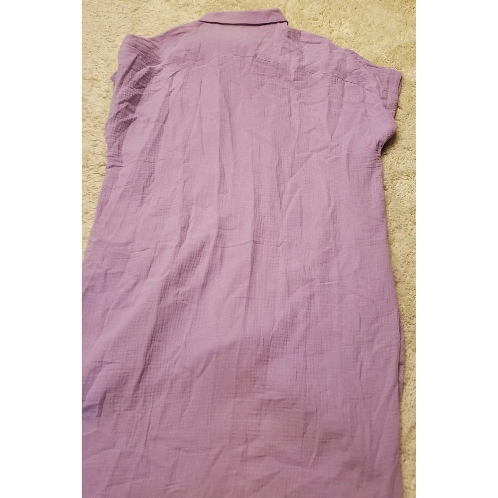 NWT Dokotoo Button Up Shirtdress Womens Size 2XL Lilac - Picture 9 of 9